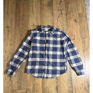 Mossimo Supply Co. Blue Plaid Casual Shirt - Men's Medium